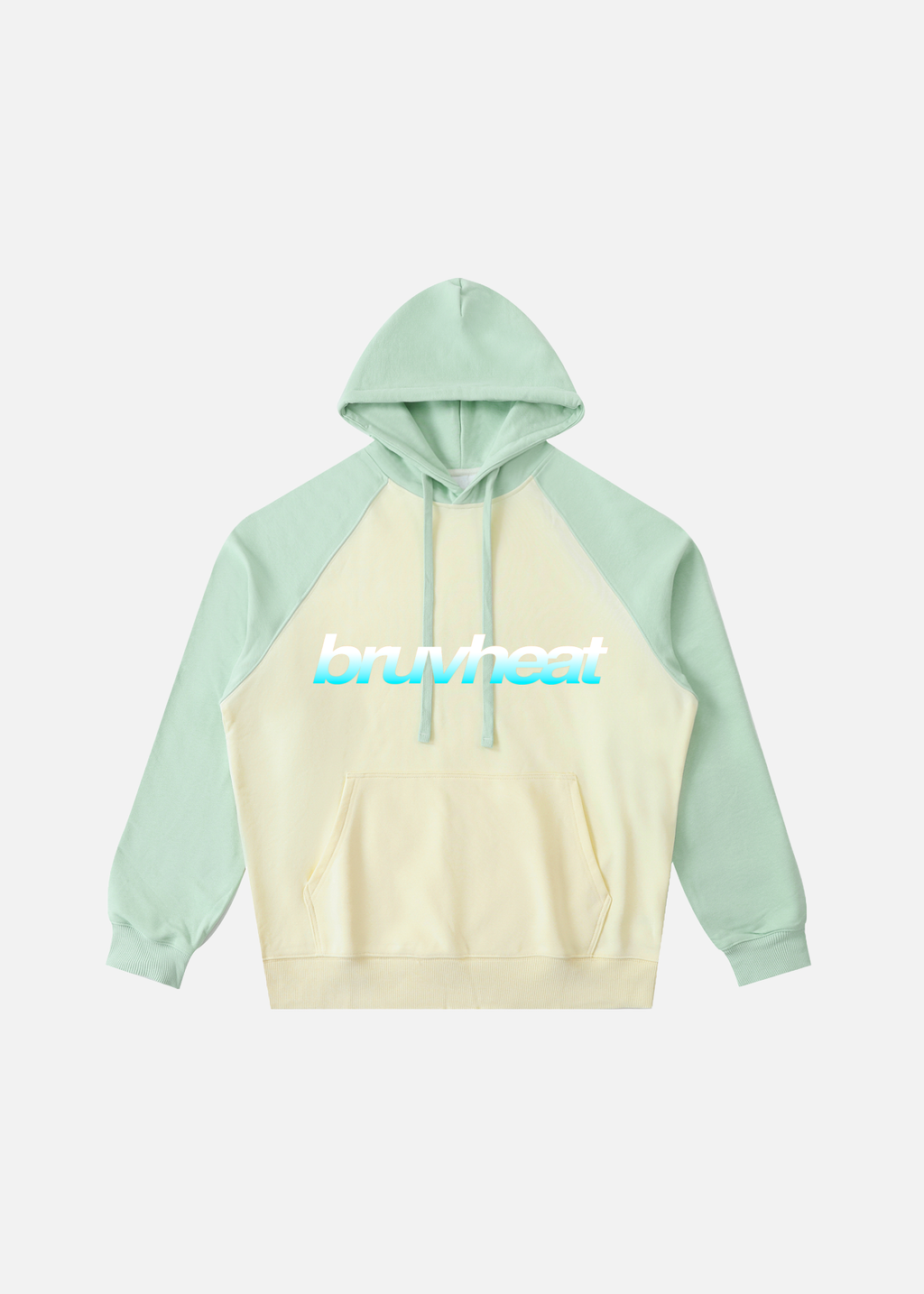 Malibu Apricot & Green Raglan Hoodie