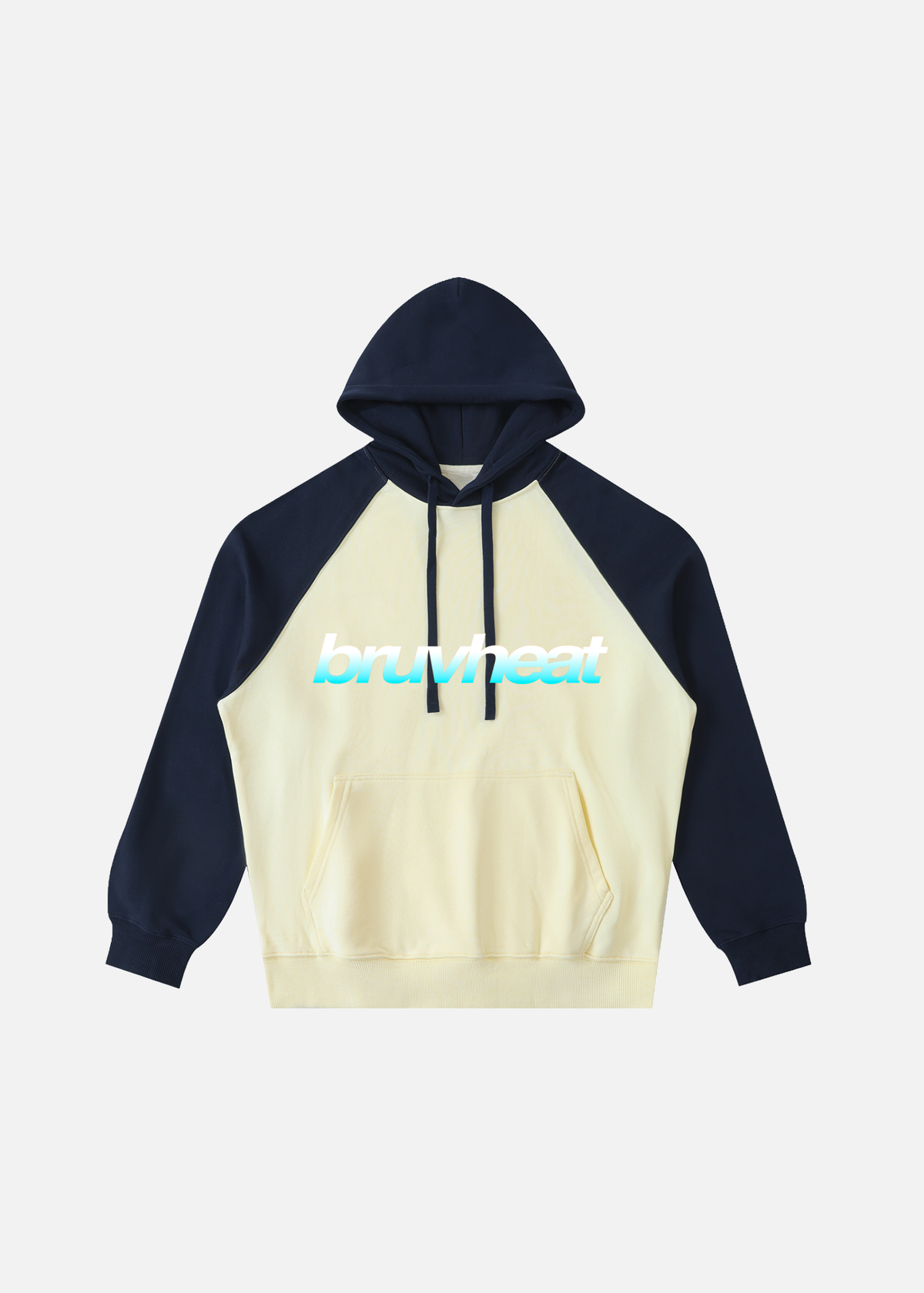 Malibu Apricot & Navy Raglan Hoodie