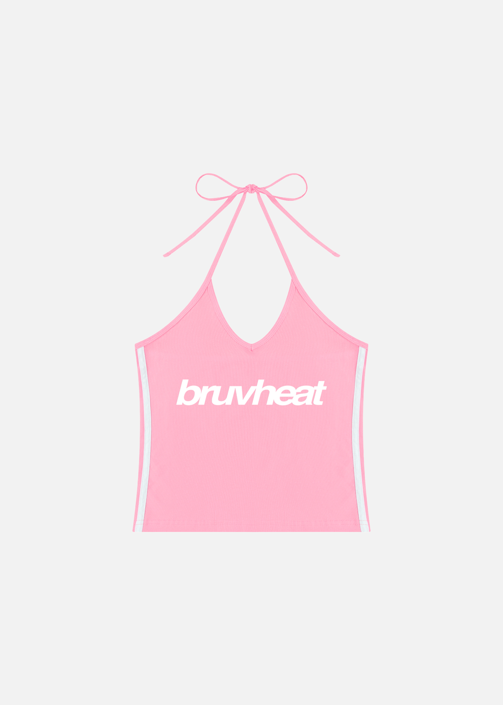 Catalina Pink Halter Crop Tank Top