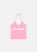 Catalina Pink Halter Crop Tank Top