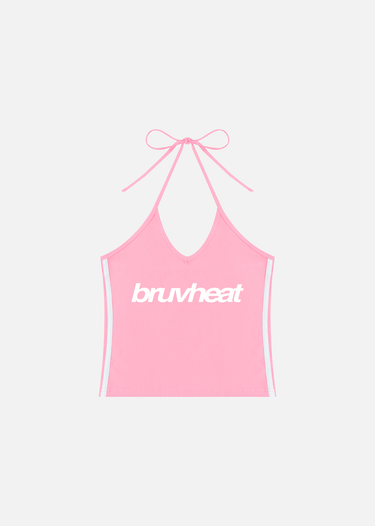 Catalina Pink Halter Crop Tank Top