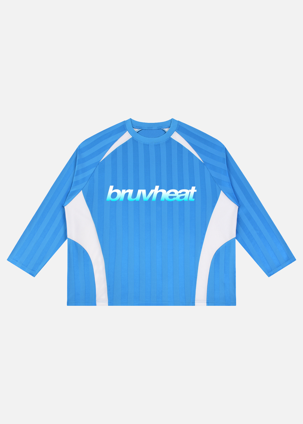 Atlas Blue Colour-Block Jacquard Soccer Jersey