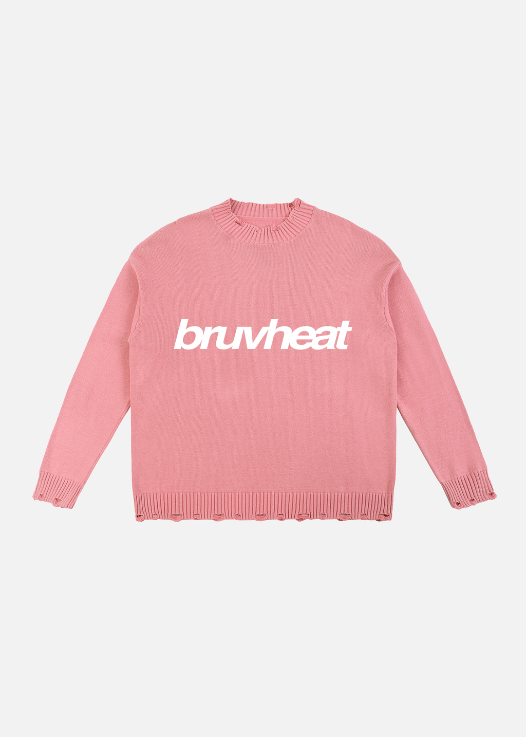 Austin Vintage Washed Pink Hand-Frayed Sweater