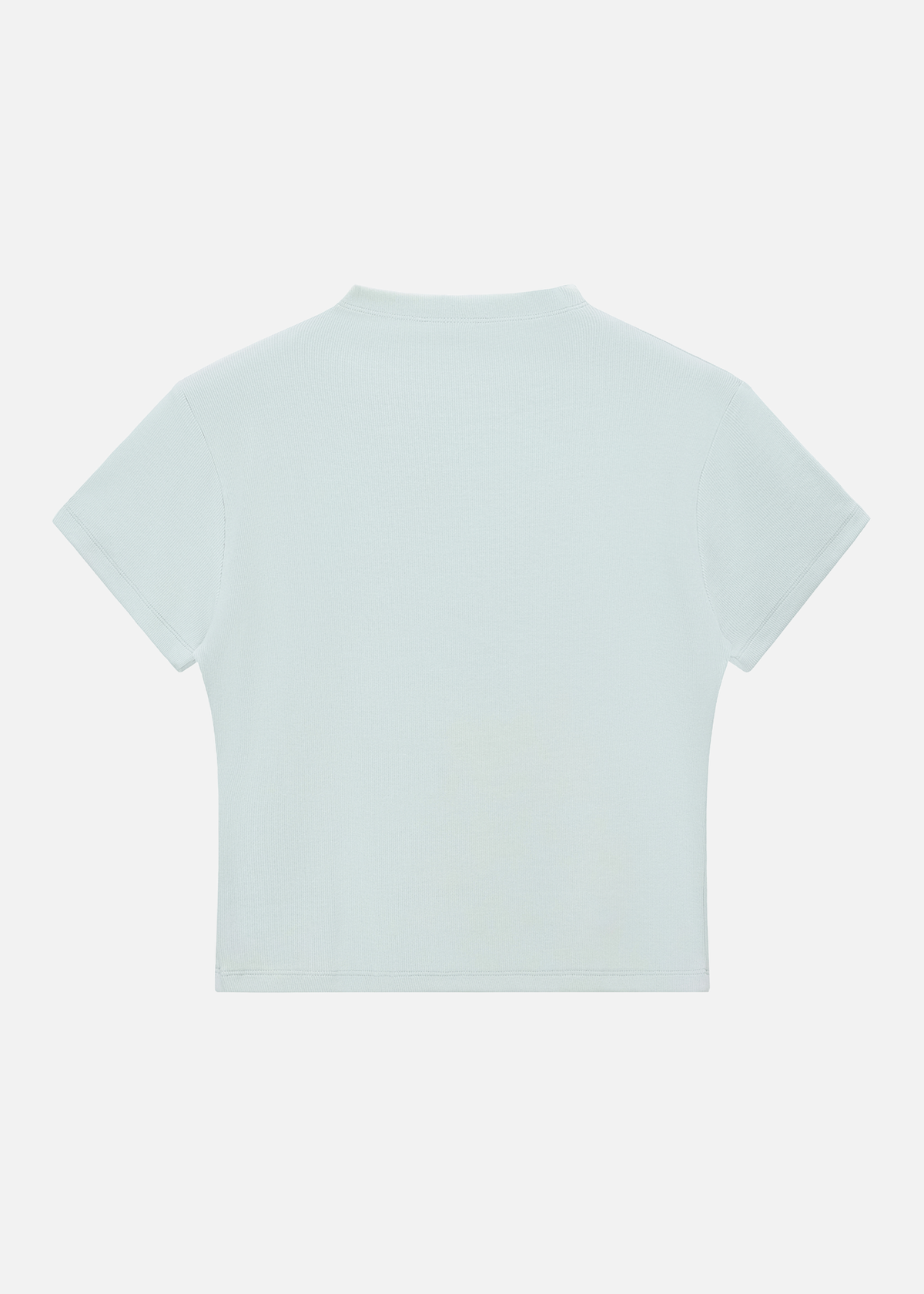 Oasis Water Blue Slim-Fit Mock-Neck T-Shirt