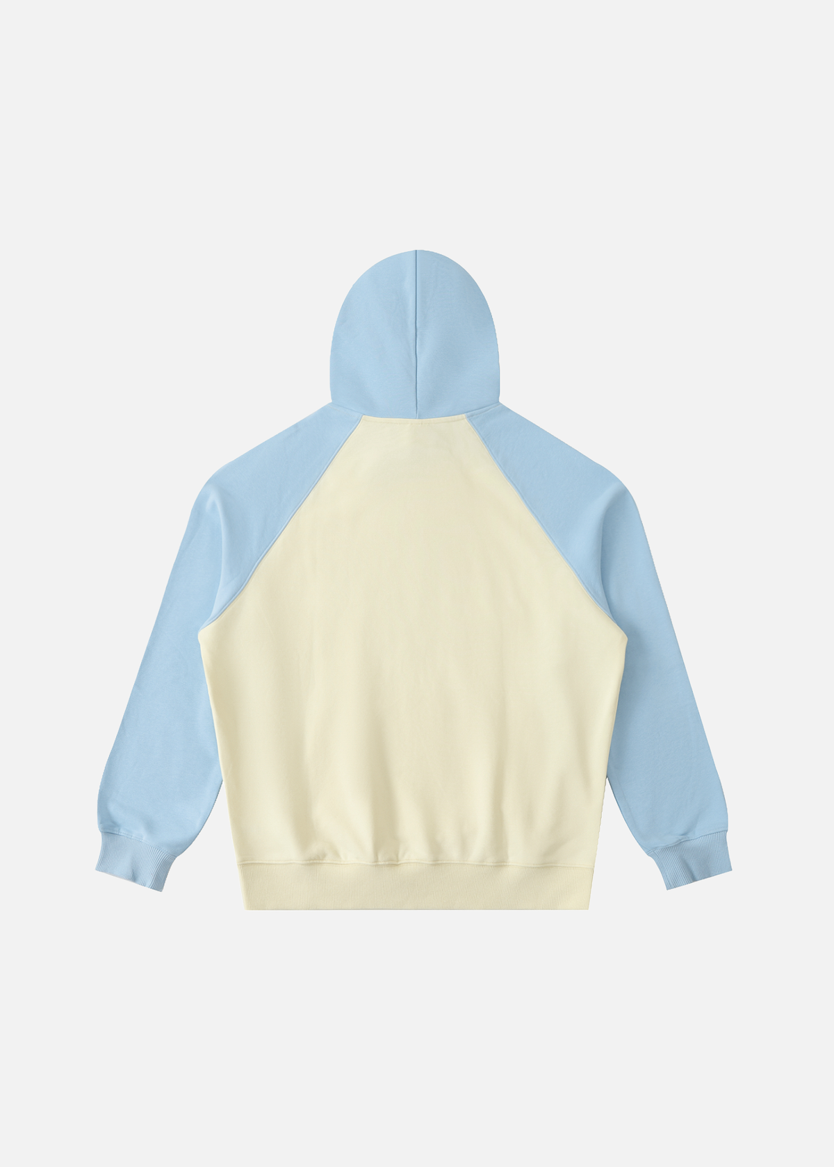 Malibu Apricot & Sky Blue Raglan Hoodie