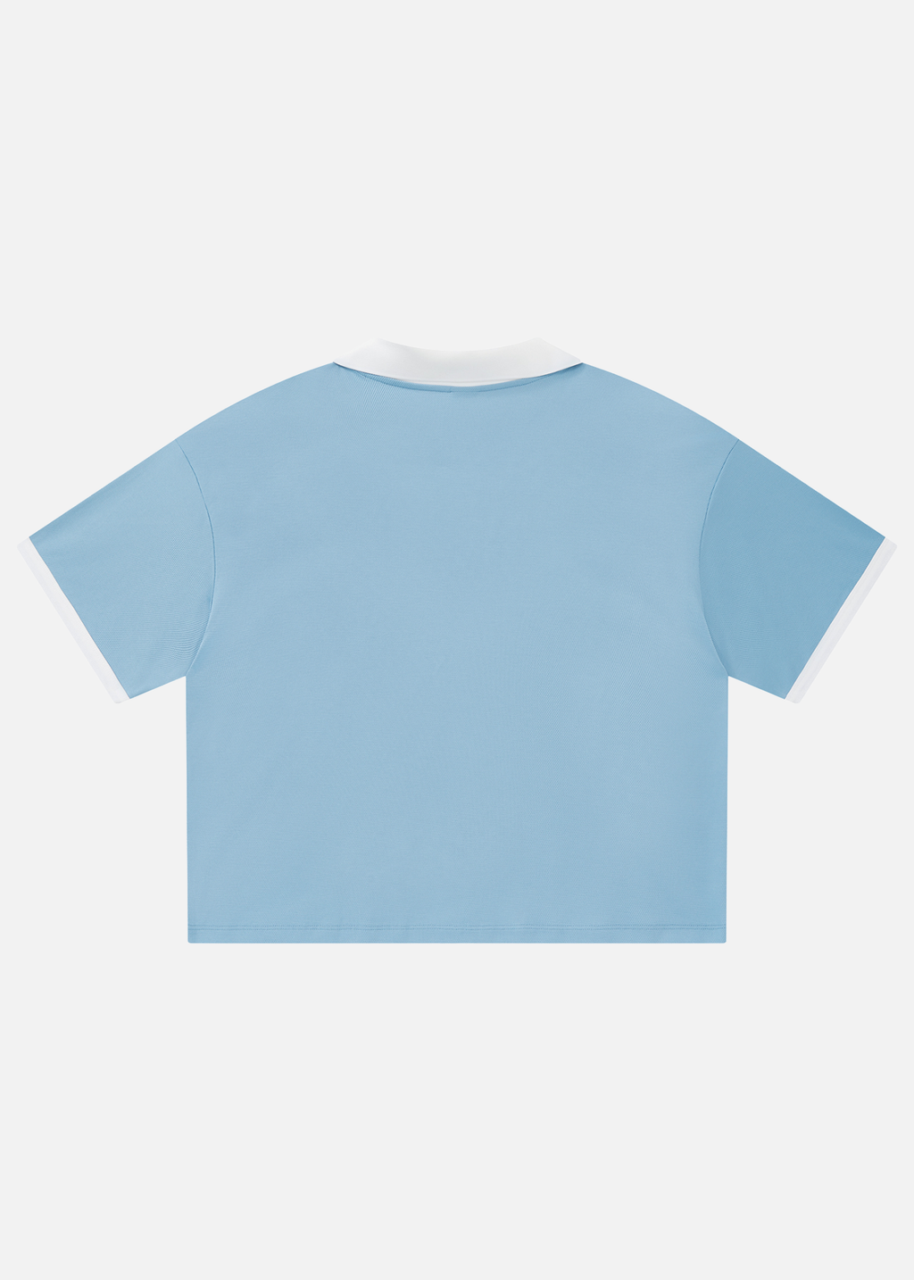 Crusher Blue Collared-Piping Boxy Soccer Jersey