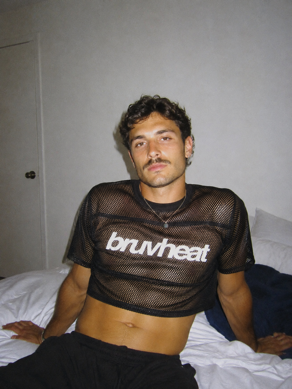 Mirage Black See-Through Boxy Net T-Shirt