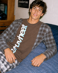 Dawson Coffee & Sky Blue Plaid Long-Sleeve T-Shirt