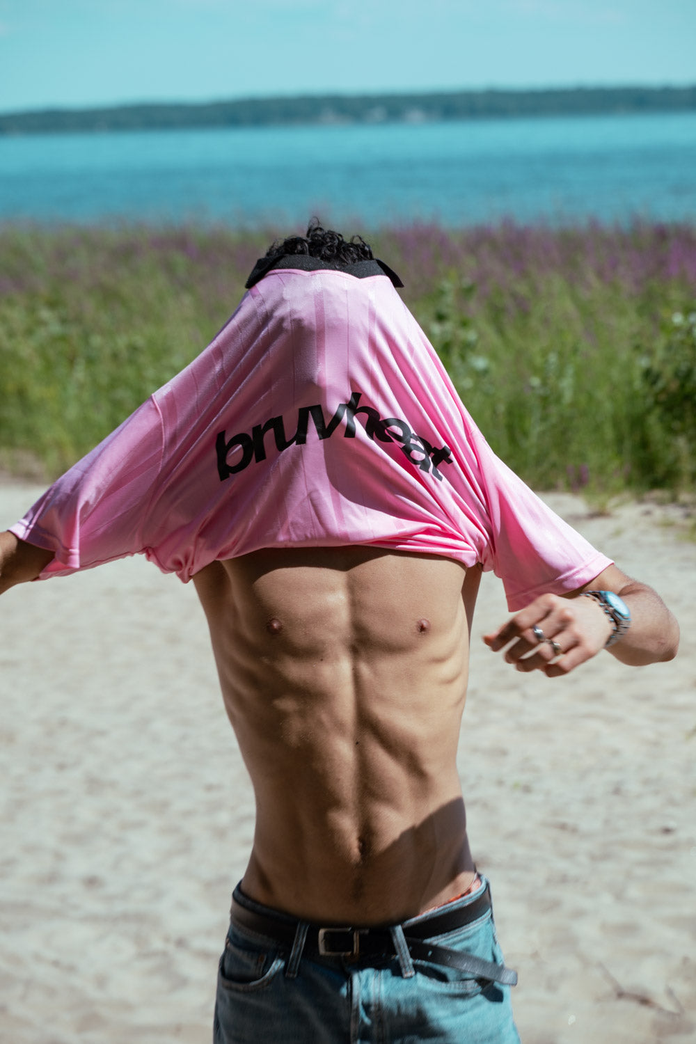 Zuma Pink Striped Boxy Soccer Jersey