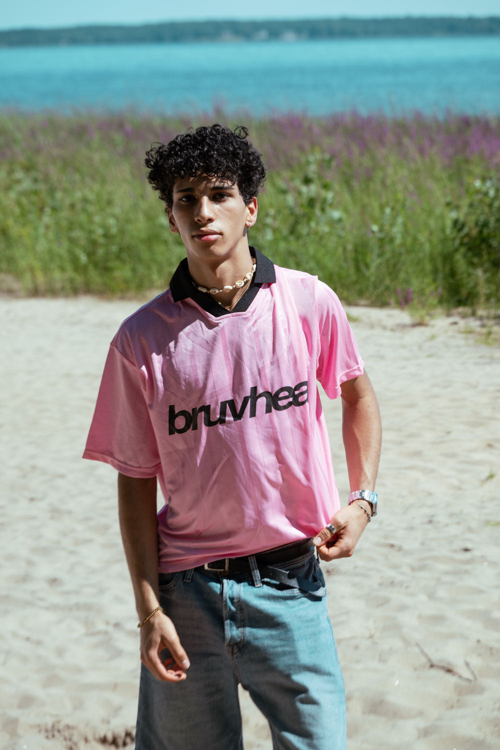 Zuma Pink Striped Boxy Soccer Jersey