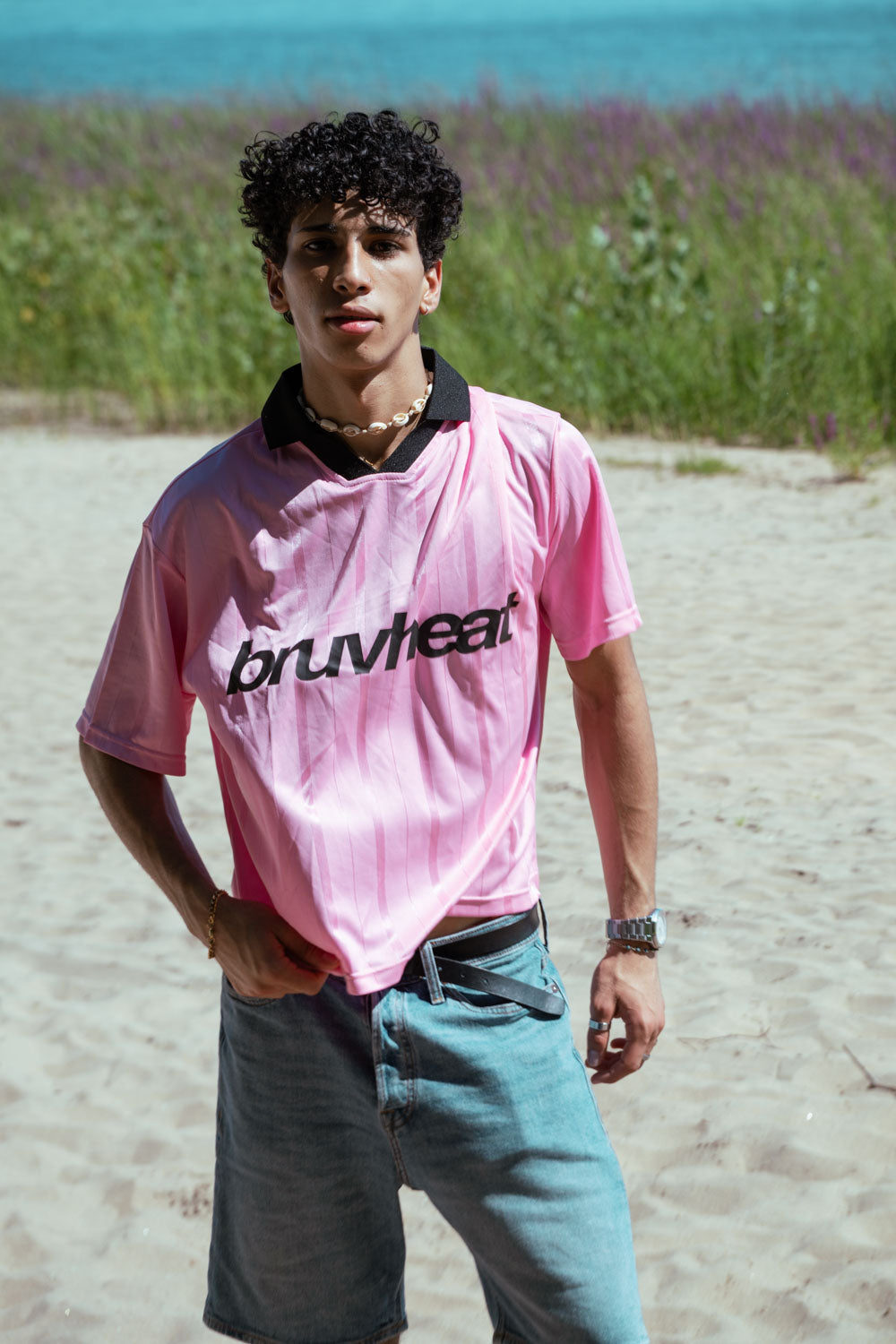 Zuma Pink Striped Boxy Soccer Jersey