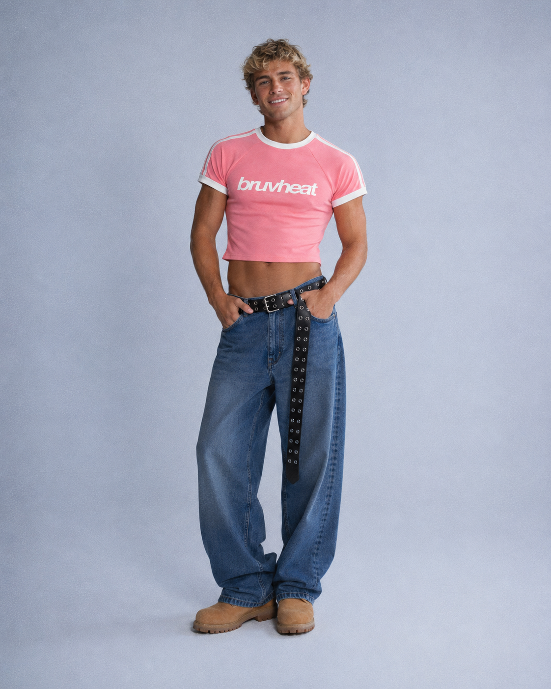 Maybe Pink Raglan Crop T-Shirt
