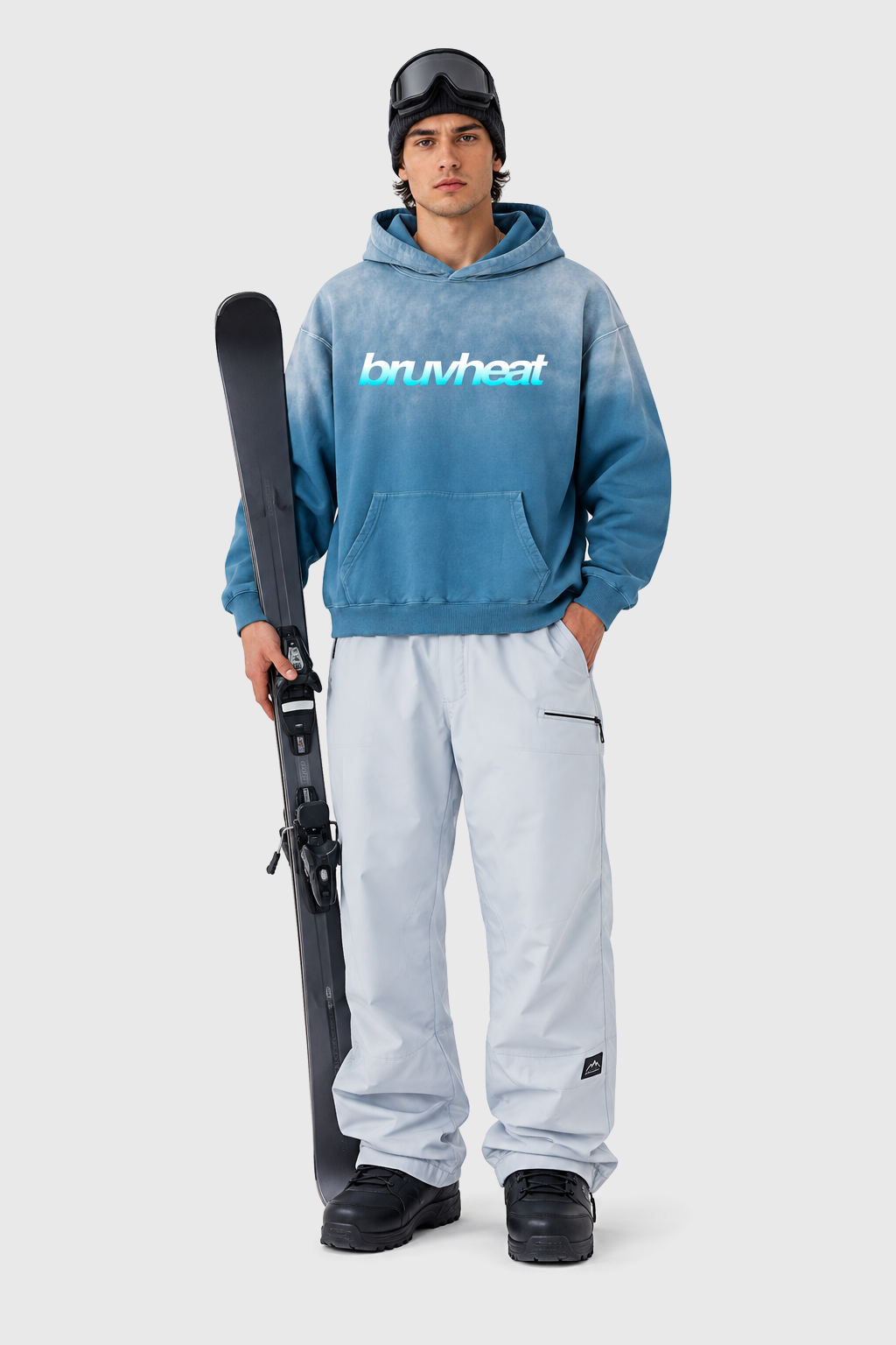 Aspen Heavyweight Sunfade Denim Blue Oversized Hoodie