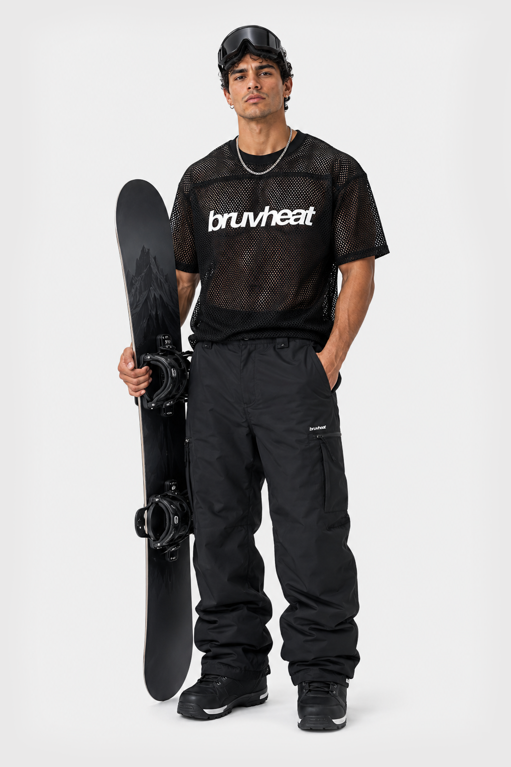 Mirage Black See-Through Boxy Net T-Shirt