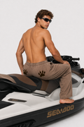 Tahoe Mineral Wash Coffee Barrel-Leg Pants