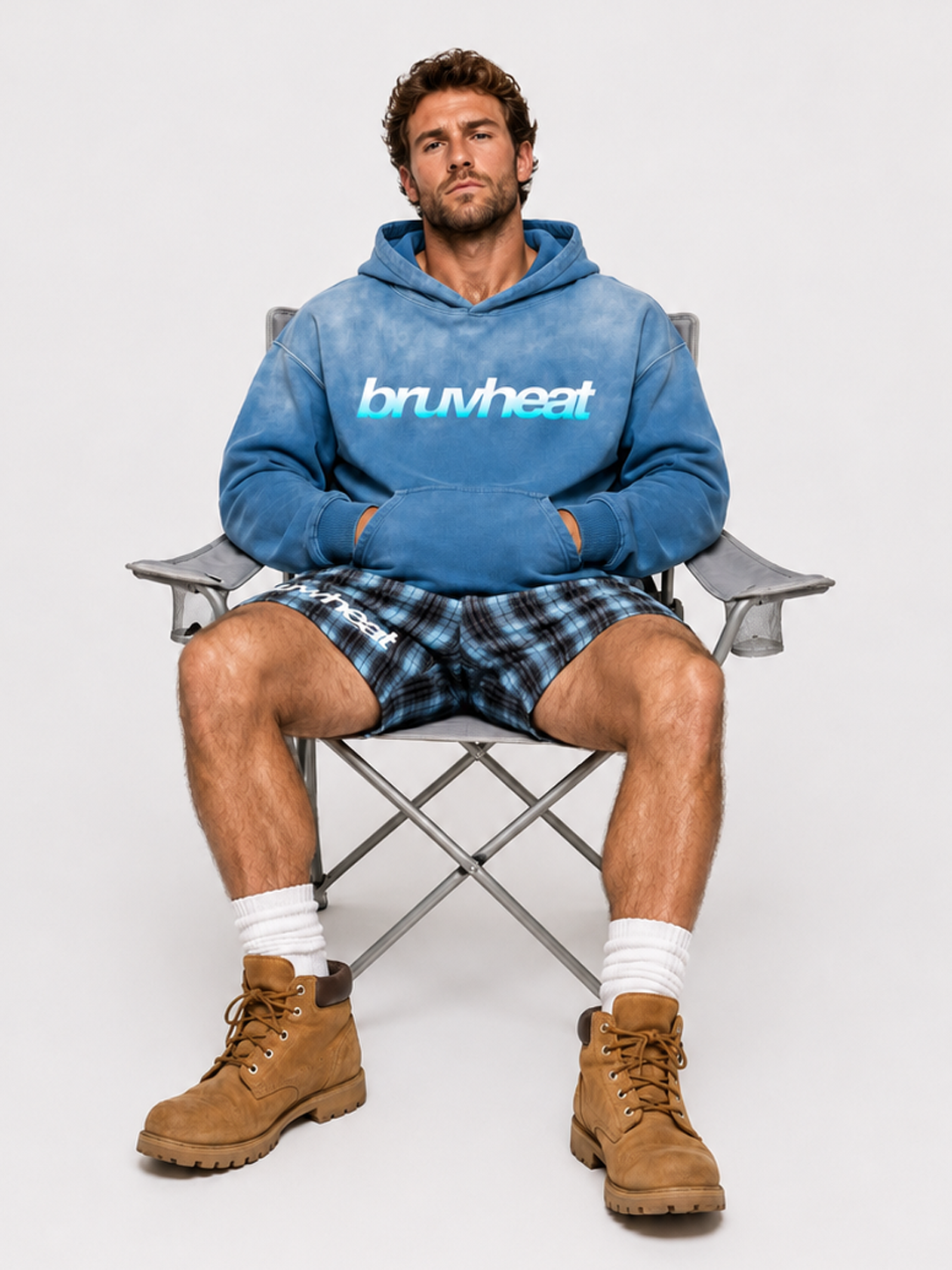 Aspen Heavyweight Sunfade Denim Blue Oversized Hoodie