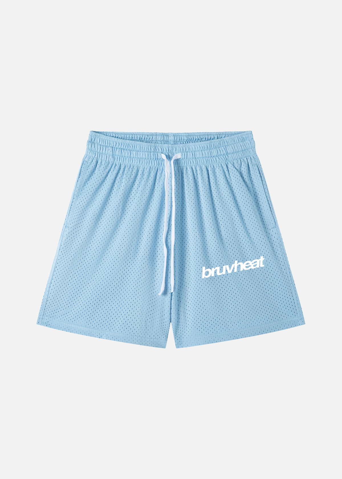 Brody Sky Blue Mesh Drawstring Shorts