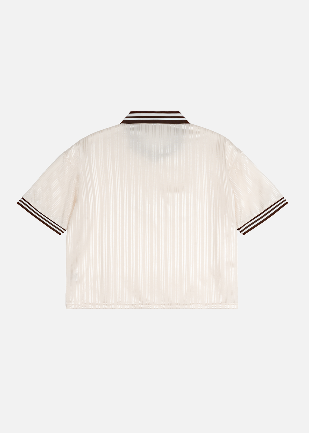 Sawyer Apricot Contrast-Stripe Oversized Polo T-Shirt