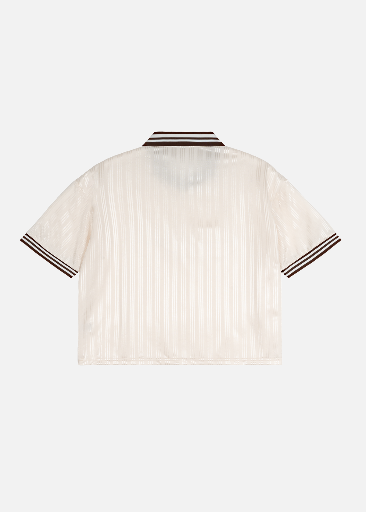 Sawyer Apricot Contrast-Stripe Oversized Polo T-Shirt