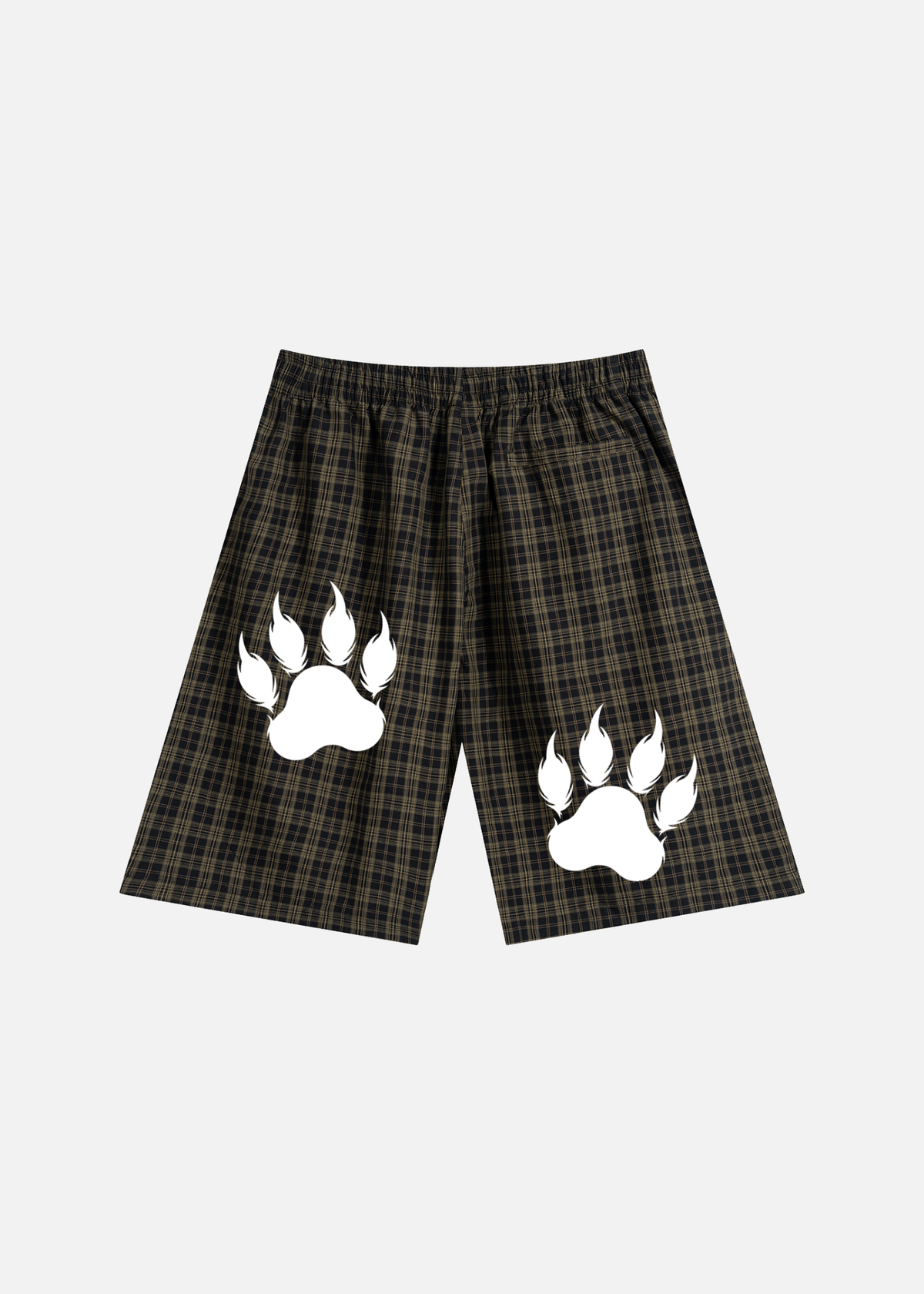 Dakota Black Plaid Wide-Leg Shorts