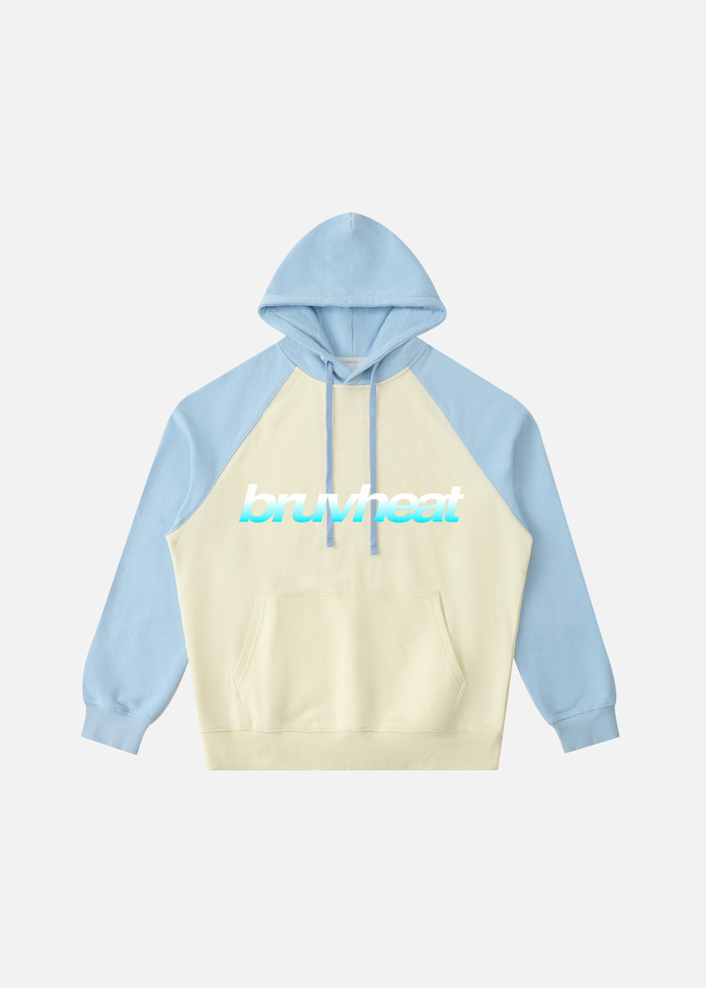 Malibu Apricot & Sky Blue Raglan Hoodie