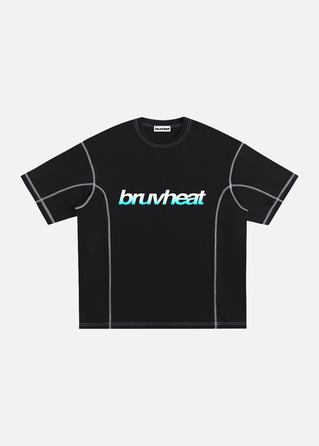 Phantom Black Contrast-Stitched Cotton T-Shirt