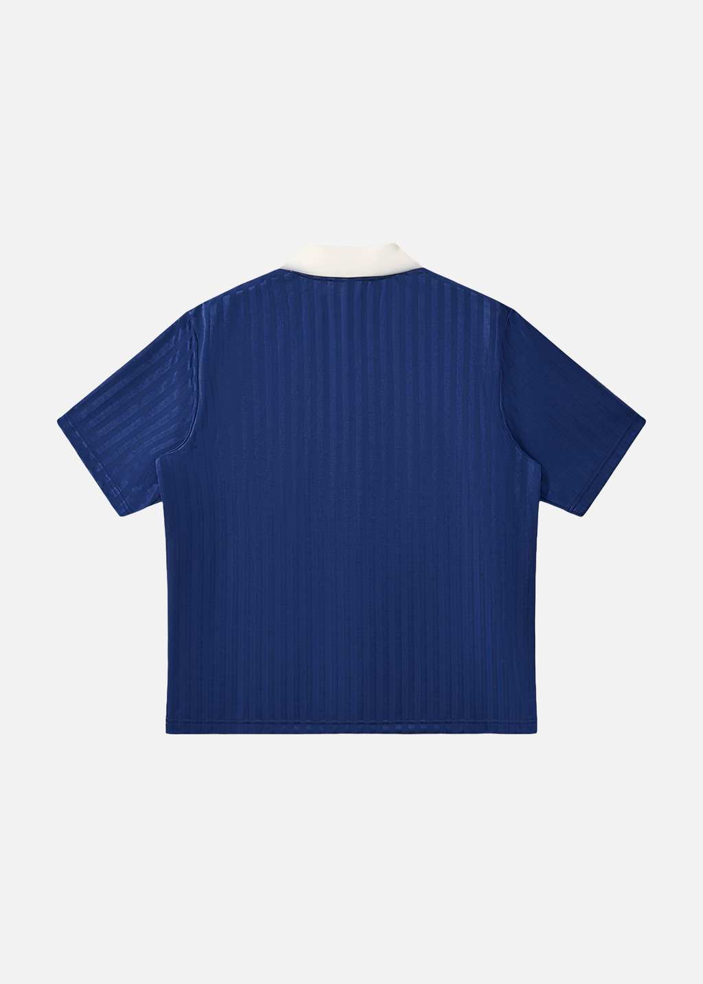 Ranger Navy & White Contrast-Collar Striped Soccer Jersey